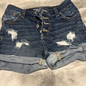Super cute Maurices high rise shorts cut off’s